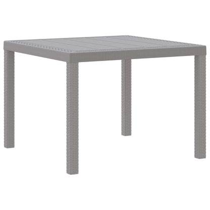 Tuinstafel Lichtgrijs 100 x 100 x 73 cm poly rattan