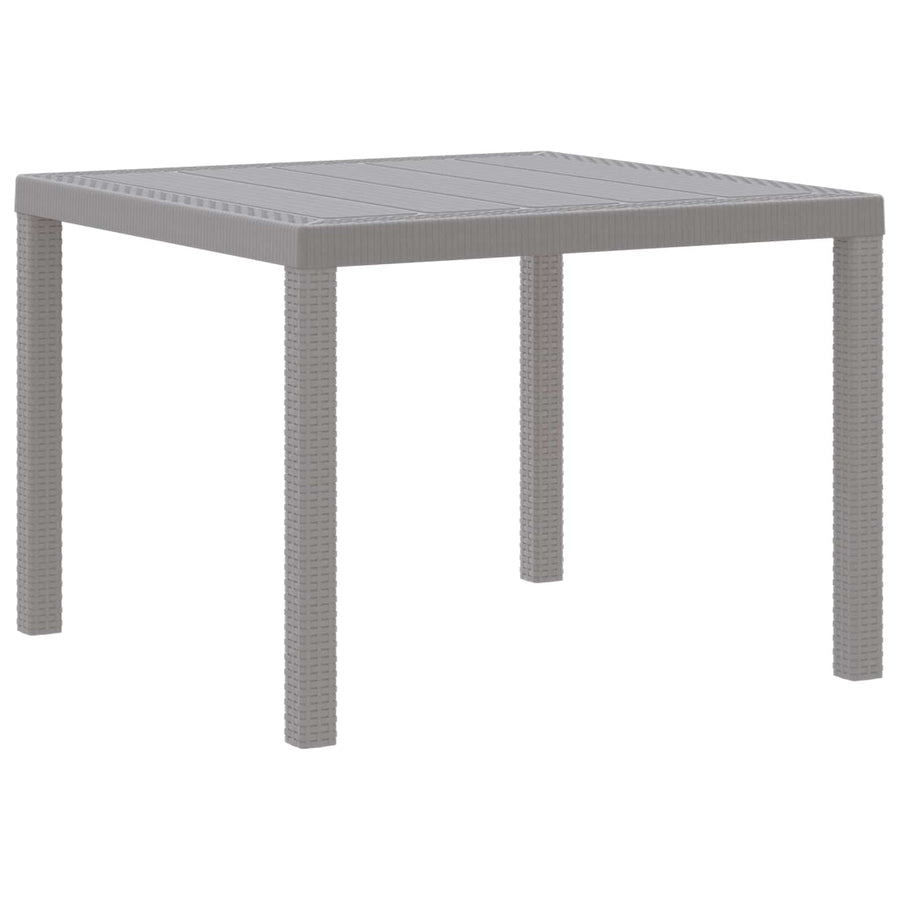 Tuinstafel Lichtgrijs 100 x 100 x 73 cm poly rattan