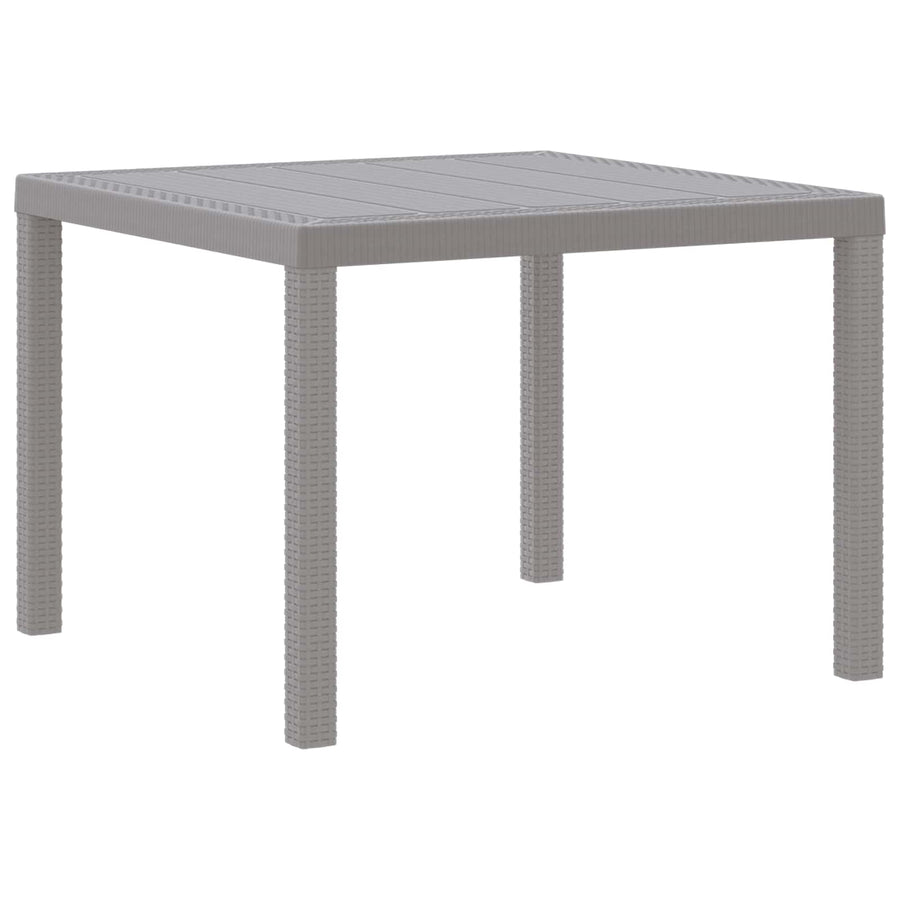 Tuinstafel Lichtgrijs 100 x 100 x 73 cm poly rattan