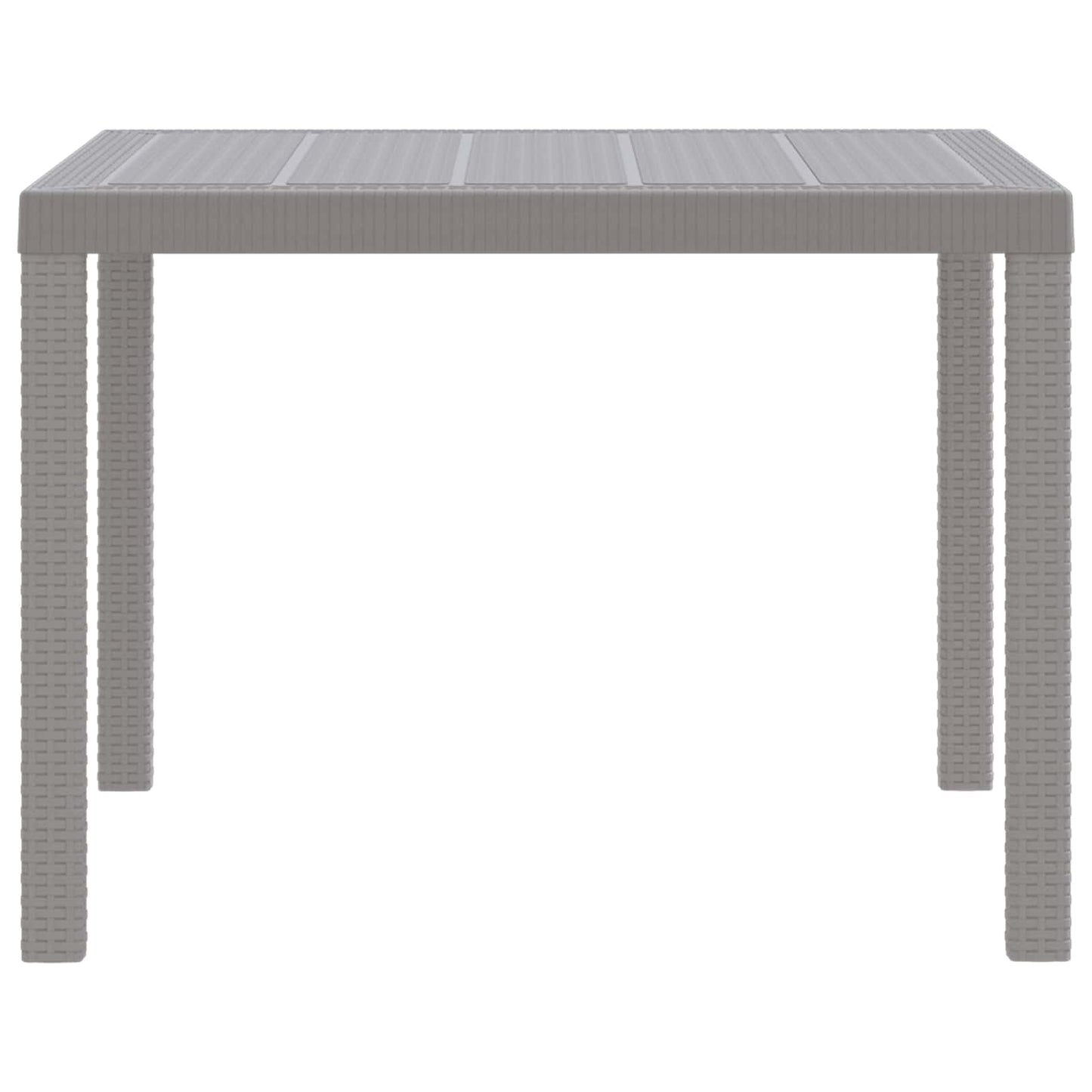 Tuinstafel Lichtgrijs 100 x 100 x 73 cm poly rattan