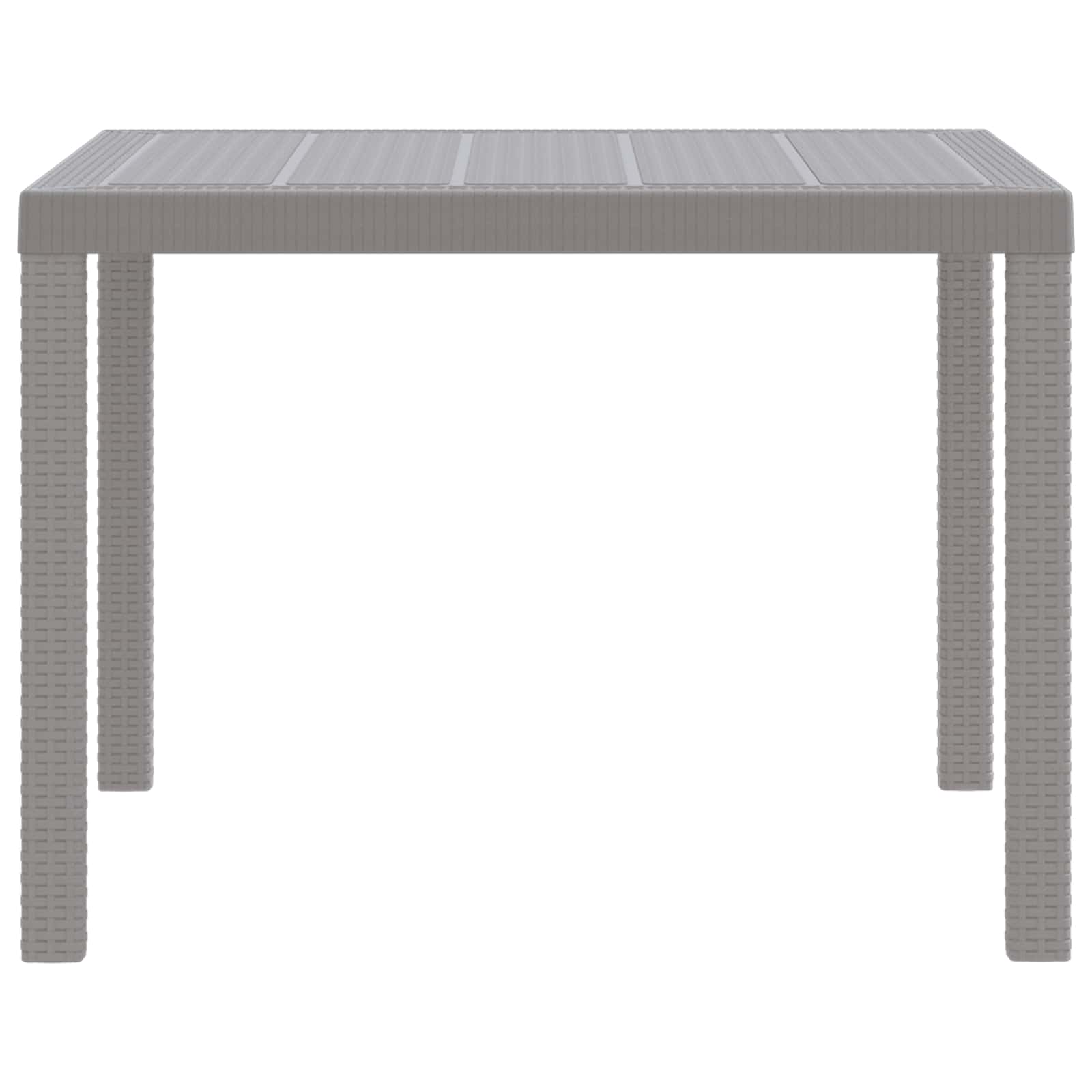 Tuinstafel Lichtgrijs 100 x 100 x 73 cm poly rattan