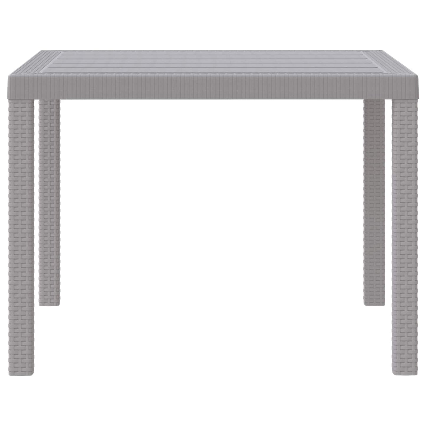 Tuinstafel Lichtgrijs 100 x 100 x 73 cm poly rattan