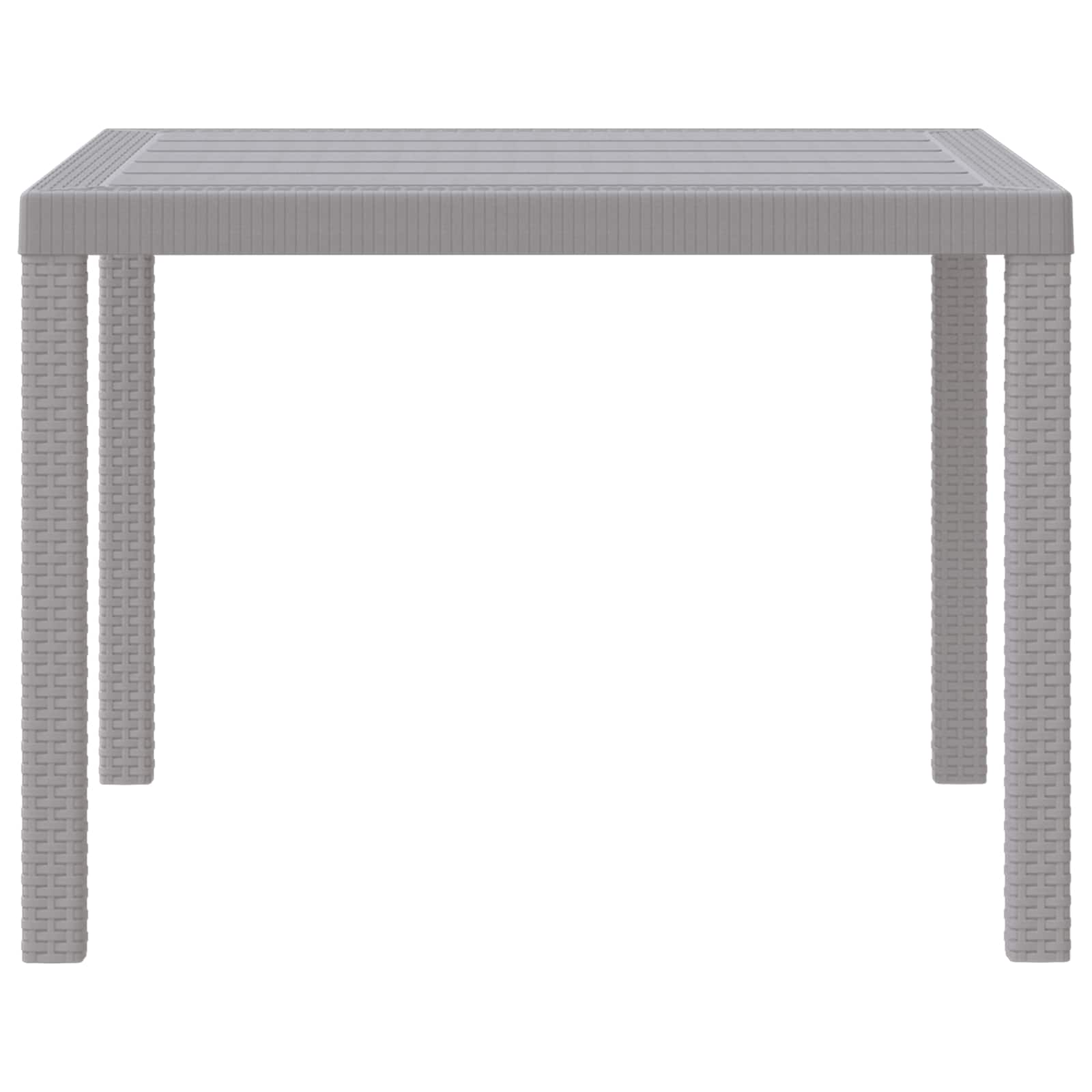 Tuinstafel Lichtgrijs 100 x 100 x 73 cm poly rattan