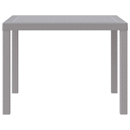 Tuinstafel Lichtgrijs 100 x 100 x 73 cm poly rattan