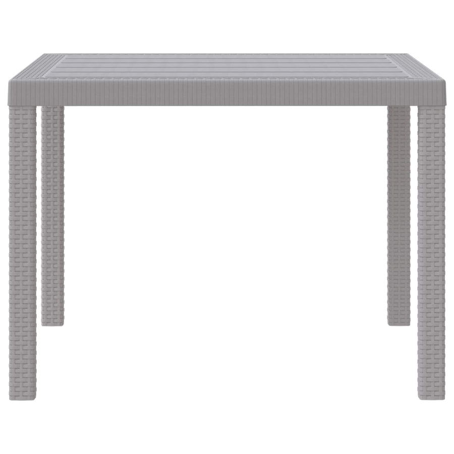Tuinstafel Lichtgrijs 100 x 100 x 73 cm poly rattan
