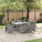 Tuinstafel Lichtgrijs 150 x 100 x 73 cm poly rattan
