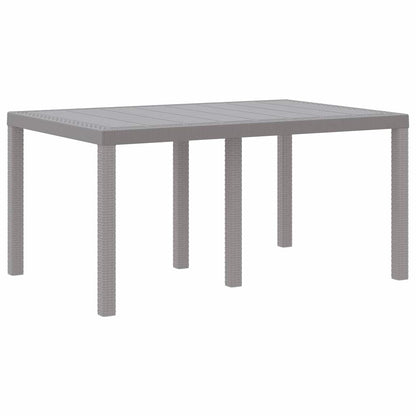 Tuinstafel Lichtgrijs 150 x 100 x 73 cm poly rattan