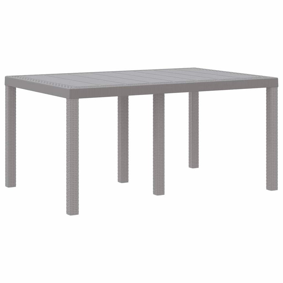 Tuinstafel Lichtgrijs 150 x 100 x 73 cm poly rattan