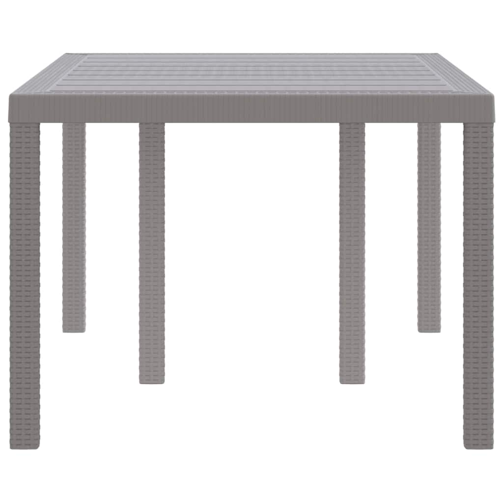 Tuinstafel Lichtgrijs 150 x 100 x 73 cm poly rattan