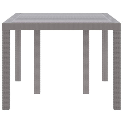 Tuinstafel Lichtgrijs 150 x 100 x 73 cm poly rattan