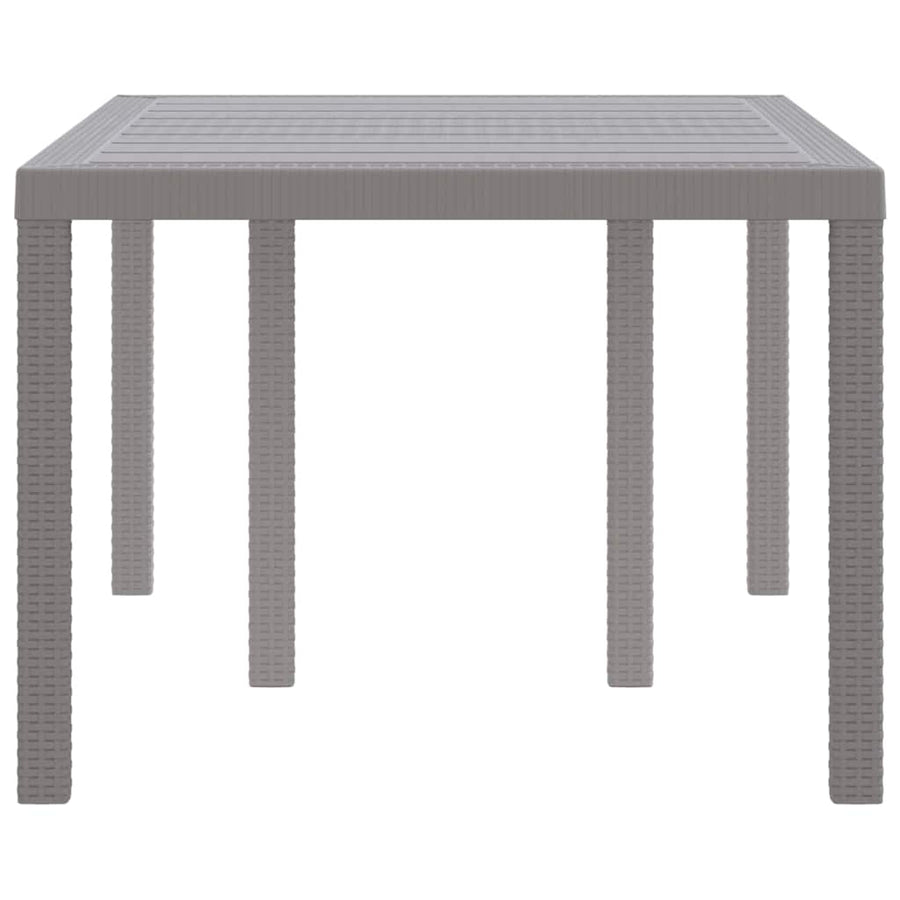 Tuinstafel Lichtgrijs 150 x 100 x 73 cm poly rattan