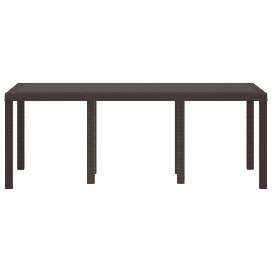 Tuinstafel Bruin 200 x 100 x 73 cm poly rattan