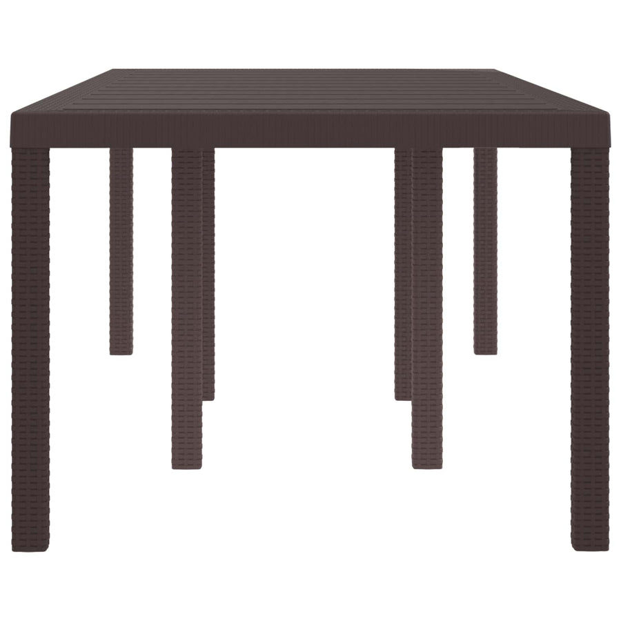 Tuinstafel Bruin 200 x 100 x 73 cm poly rattan