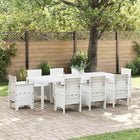 Tuintafel 250x100x73 cm poly rattan wit