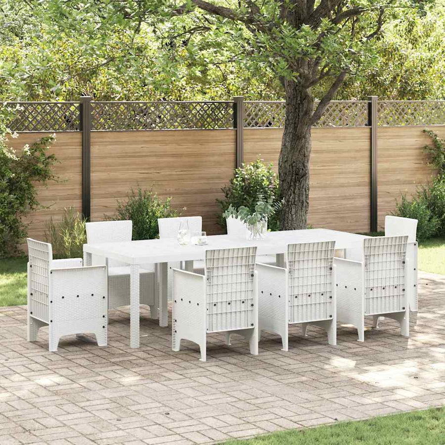 Tuinstafel Wit 250 x 100 x 73 cm poly rattan