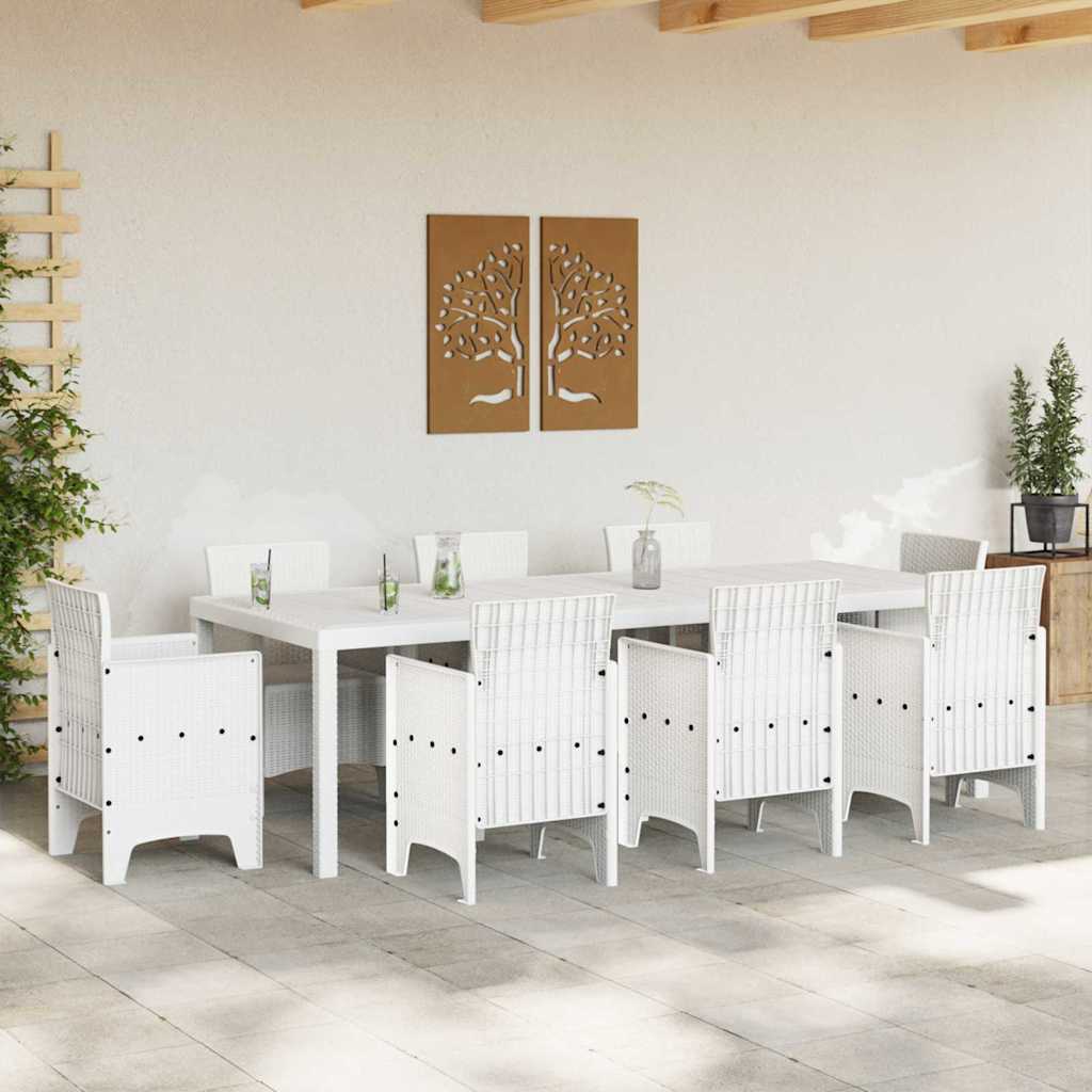 Tuinstafel Wit 250 x 100 x 73 cm poly rattan