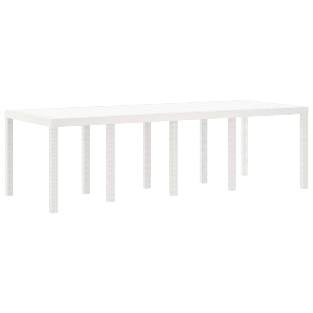 Tuinstafel Wit 250 x 100 x 73 cm poly rattan
