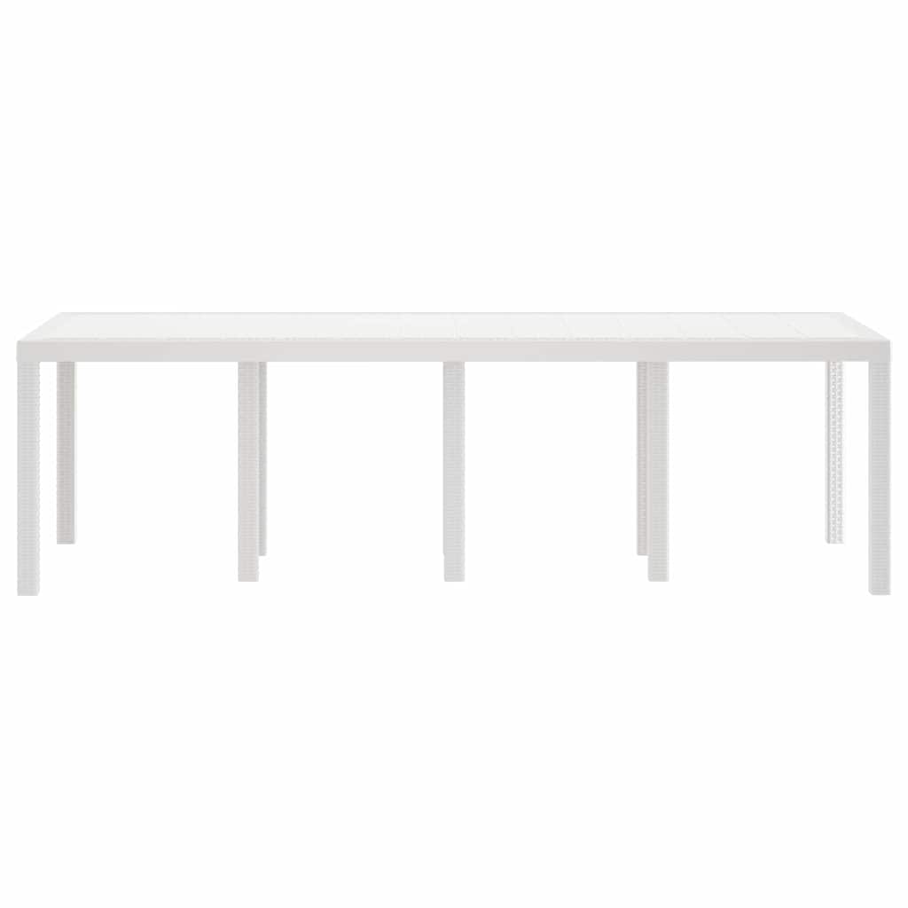 Tuinstafel Wit 250 x 100 x 73 cm poly rattan