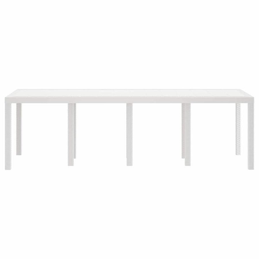 Tuinstafel Wit 250 x 100 x 73 cm poly rattan