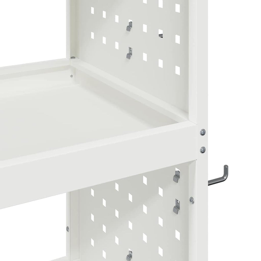 Gereedschapswagen Wit 75 x 35 x 73 cm Poedergecoat staal