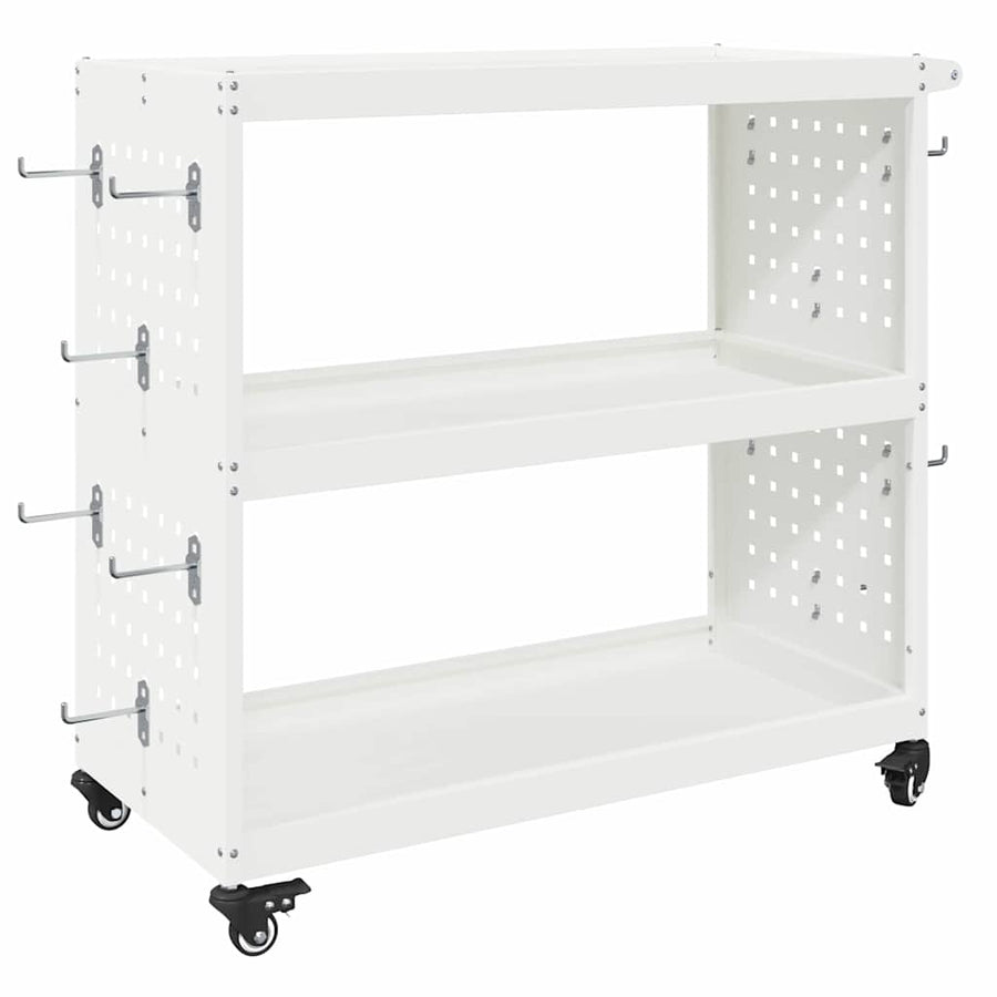 Gereedschapswagen Wit 75 x 35 x 73 cm Poedergecoat staal