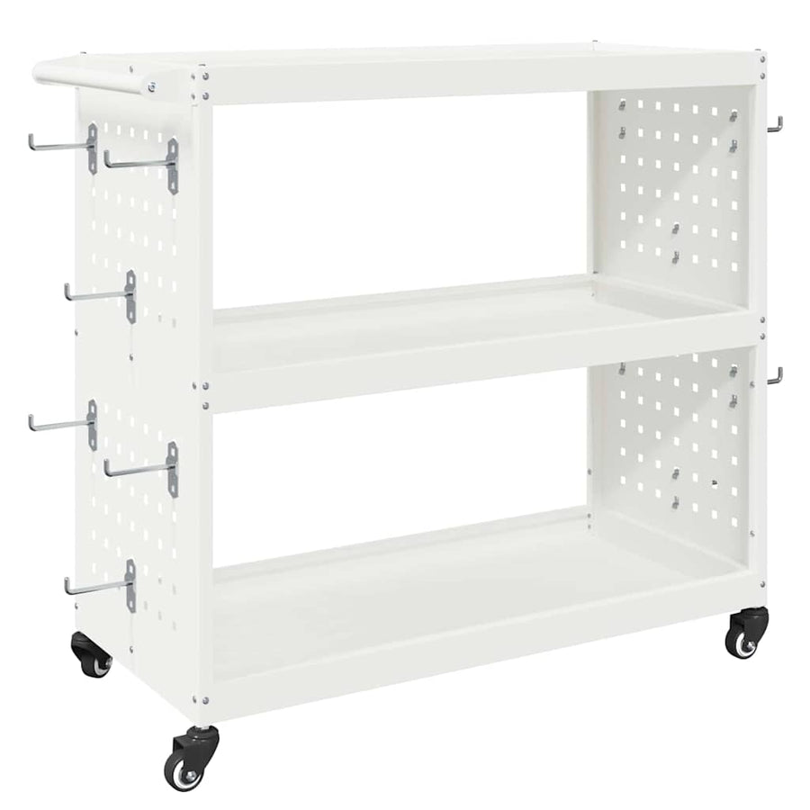 Gereedschapswagen Wit 75 x 35 x 73 cm Poedergecoat staal