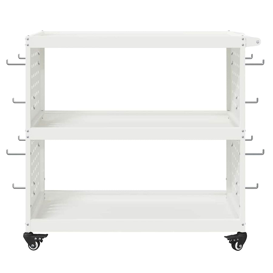 Gereedschapswagen Wit 75 x 35 x 73 cm Poedergecoat staal