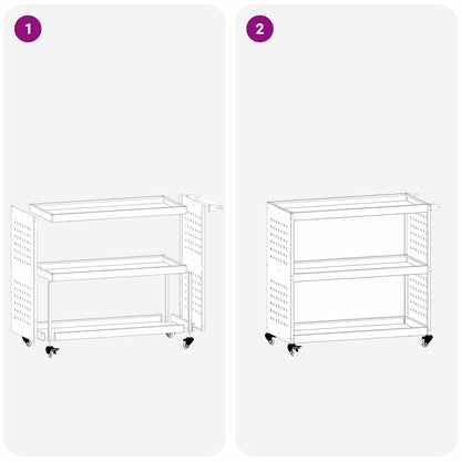 Gereedschapswagen Olijfgroen 75 x 35 x 73 cm Poedergecoat staal