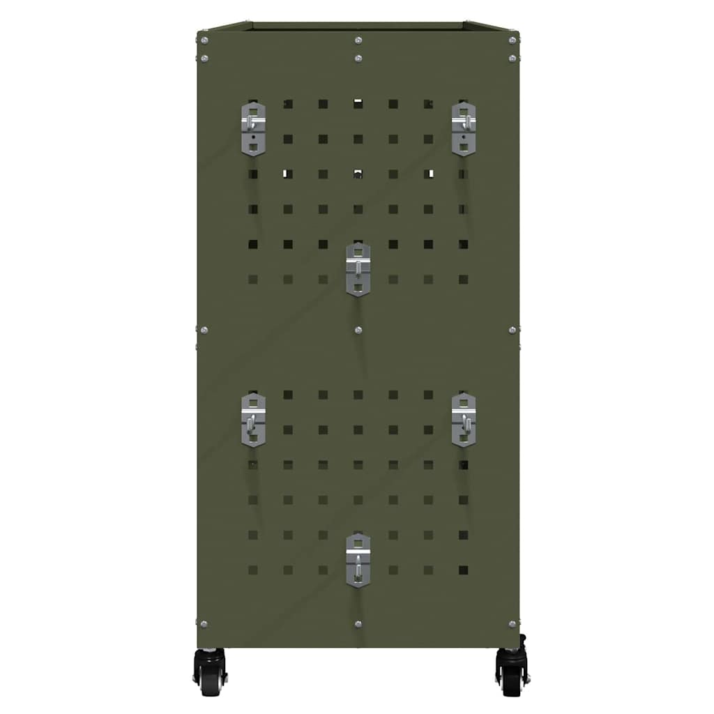 Gereedschapswagen Olijfgroen 75 x 35 x 73 cm Poedergecoat staal