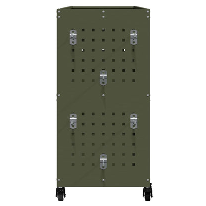 Gereedschapswagen Olijfgroen 75 x 35 x 73 cm Poedergecoat staal