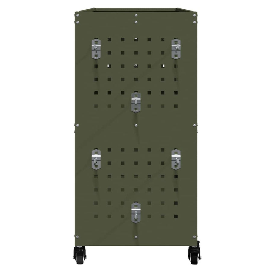 Gereedschapswagen Olijfgroen 75 x 35 x 73 cm Poedergecoat staal