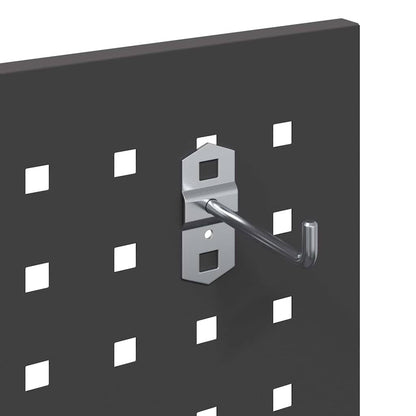 Gereedschapswagen met plank met wiel met opslag Zwart 65 x 35 x 111 cm Metaal