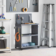 Gereedschapswagen 65x35x111 cm antraciet koudgewalst staal