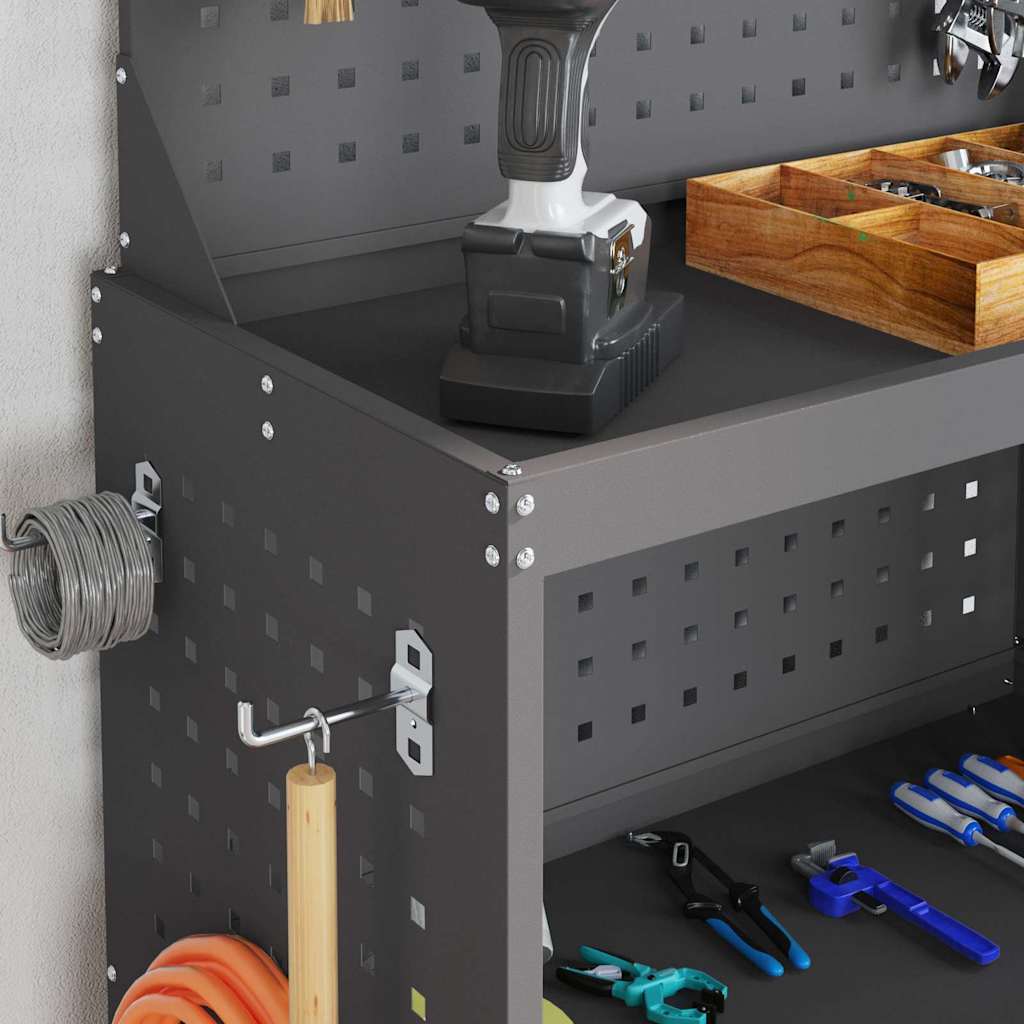 Gereedschapswagen Zwart 65 x 35 x 111 cm Poedergecoat staal