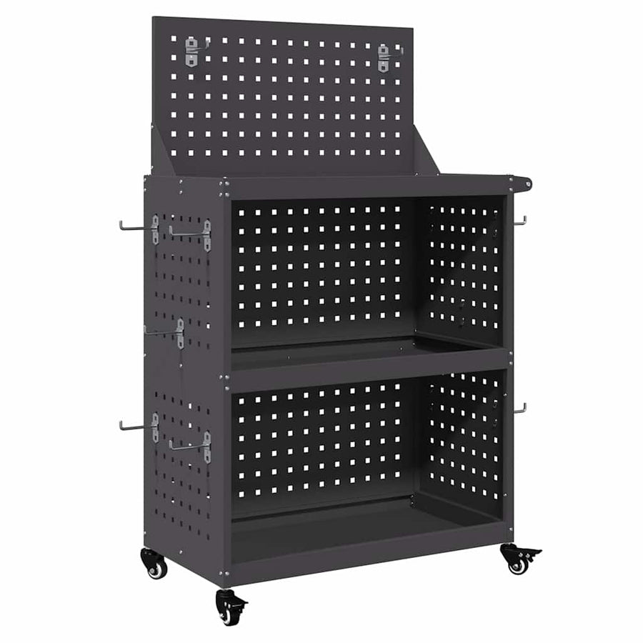 Gereedschapswagen Zwart 65 x 35 x 111 cm Poedergecoat staal