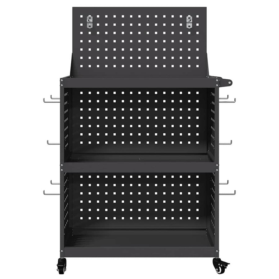 Gereedschapswagen Zwart 65 x 35 x 111 cm Poedergecoat staal