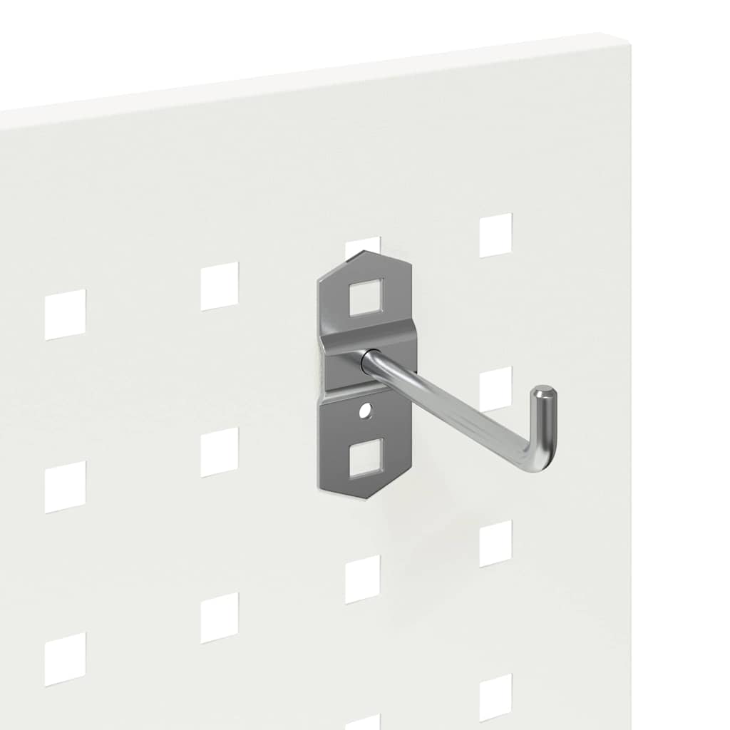 Gereedschapswagen met plank met wiel met opslag Wit 65 x 35 x 111 cm Metaal