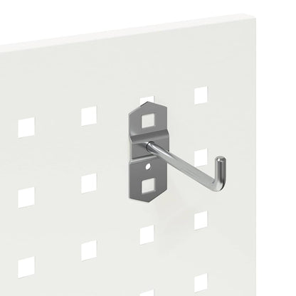 Gereedschapswagen met plank met wiel met opslag Wit 65 x 35 x 111 cm Metaal