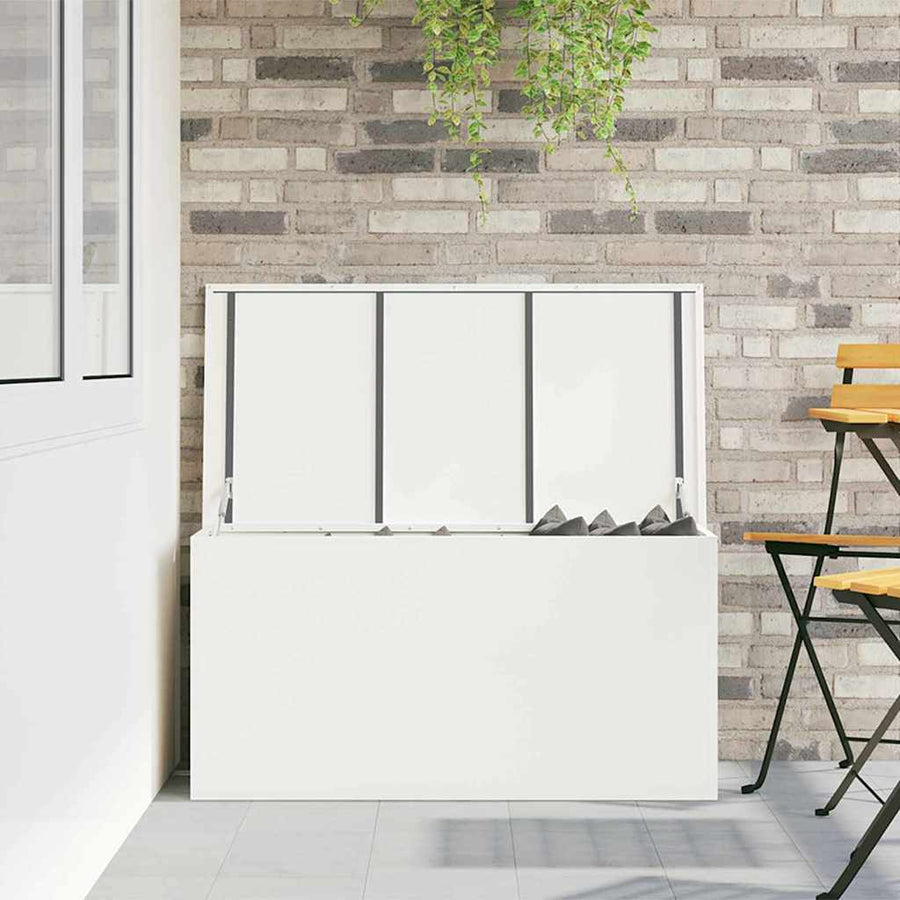 Buitenopslagdoos Wit 100 x 50.5 x 50 cm Koudgewalst staal