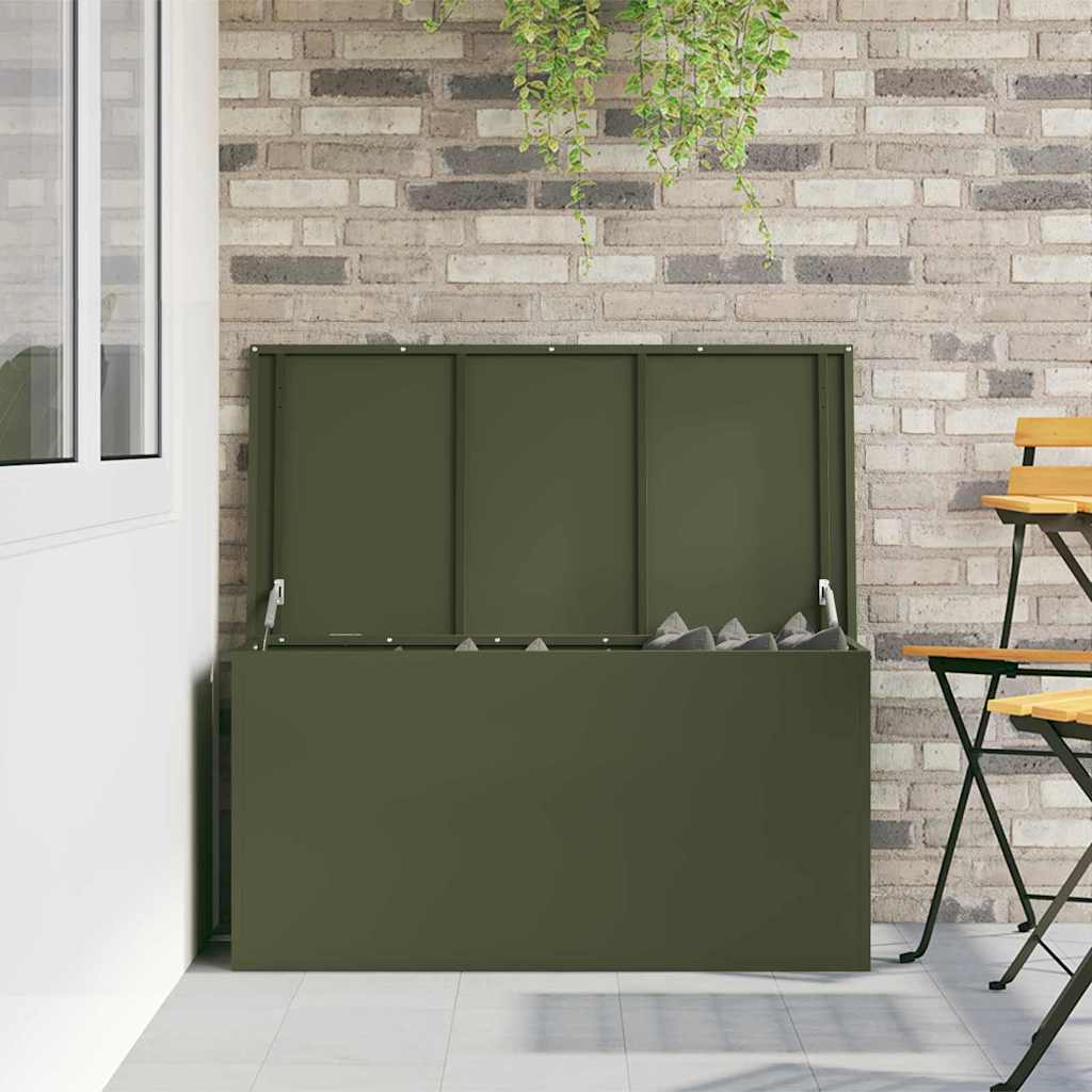 Buitenopslagdoos met opslag Olijfgroen 100 x 50.5 x 50 cm