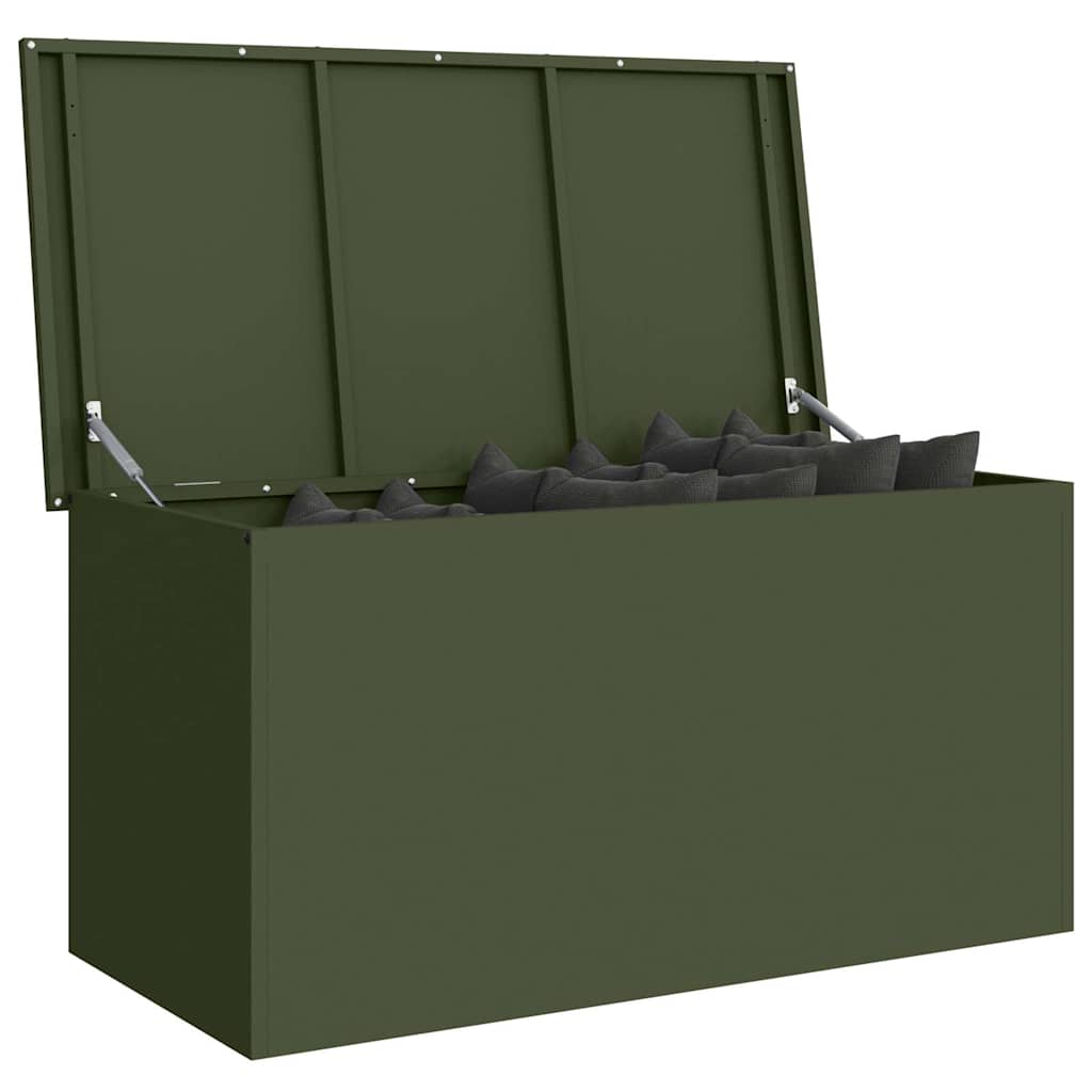 Buitenopslagdoos met opslag Olijfgroen 100 x 50.5 x 50 cm