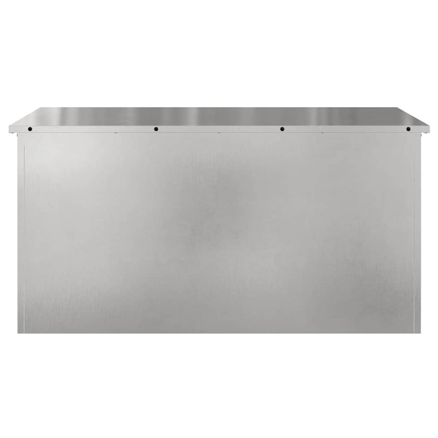 Buitenopslagdoos Zilver 100 x 50.5 x 50 cm Roestvrij staal