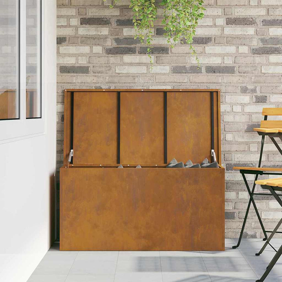 Buitenopslagdoos Bruin 100 x 50.5 x 50 cm Cortenstaal