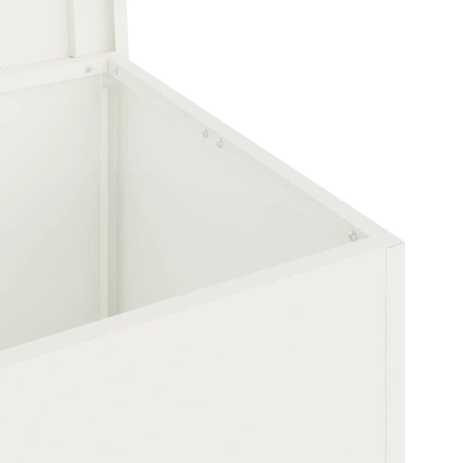Buitenopslagdoos Wit 80 x 50.5 x 50 cm Koudgewalst staal