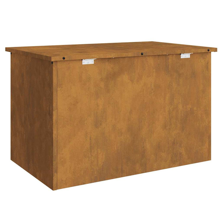 Buitenopslagdoos met opslag Bruin 80 x 50.5 x 50 cm Cortenstaal