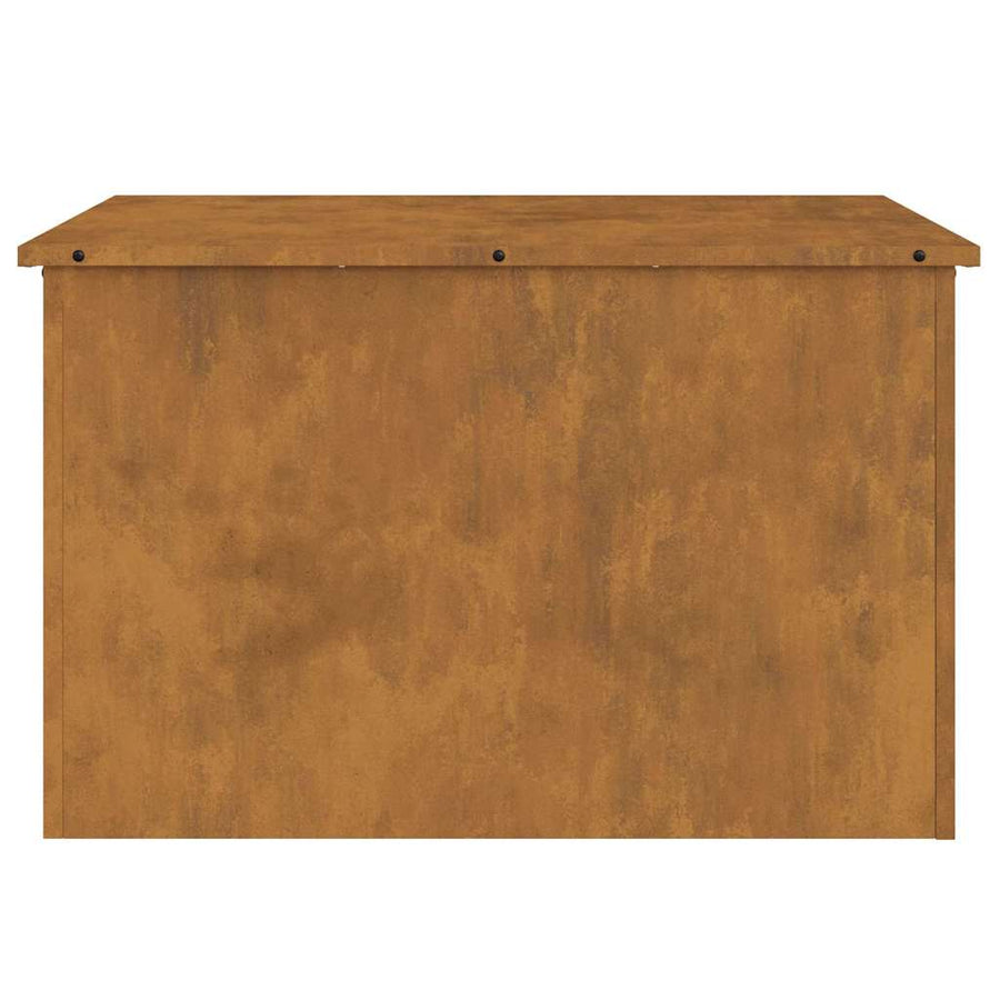Buitenopslagdoos met opslag Bruin 80 x 50.5 x 50 cm Cortenstaal