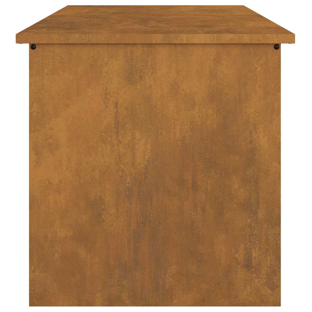 Buitenopslagdoos met opslag Bruin 80 x 50.5 x 50 cm Cortenstaal