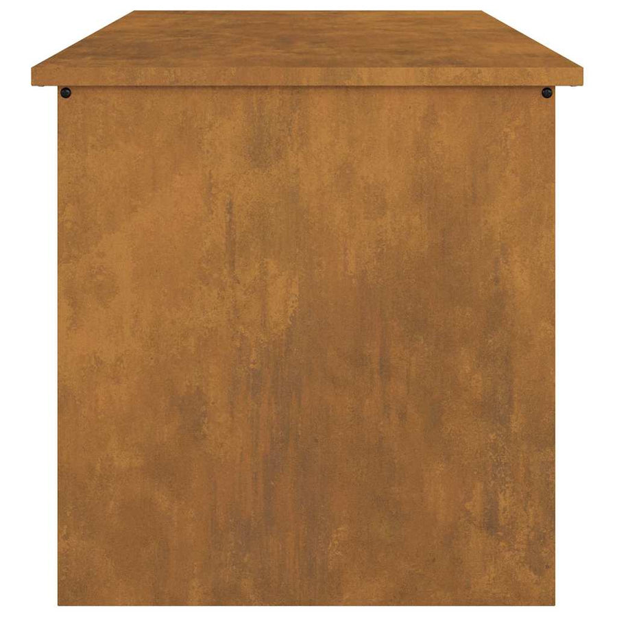 Buitenopslagdoos met opslag Bruin 80 x 50.5 x 50 cm Cortenstaal