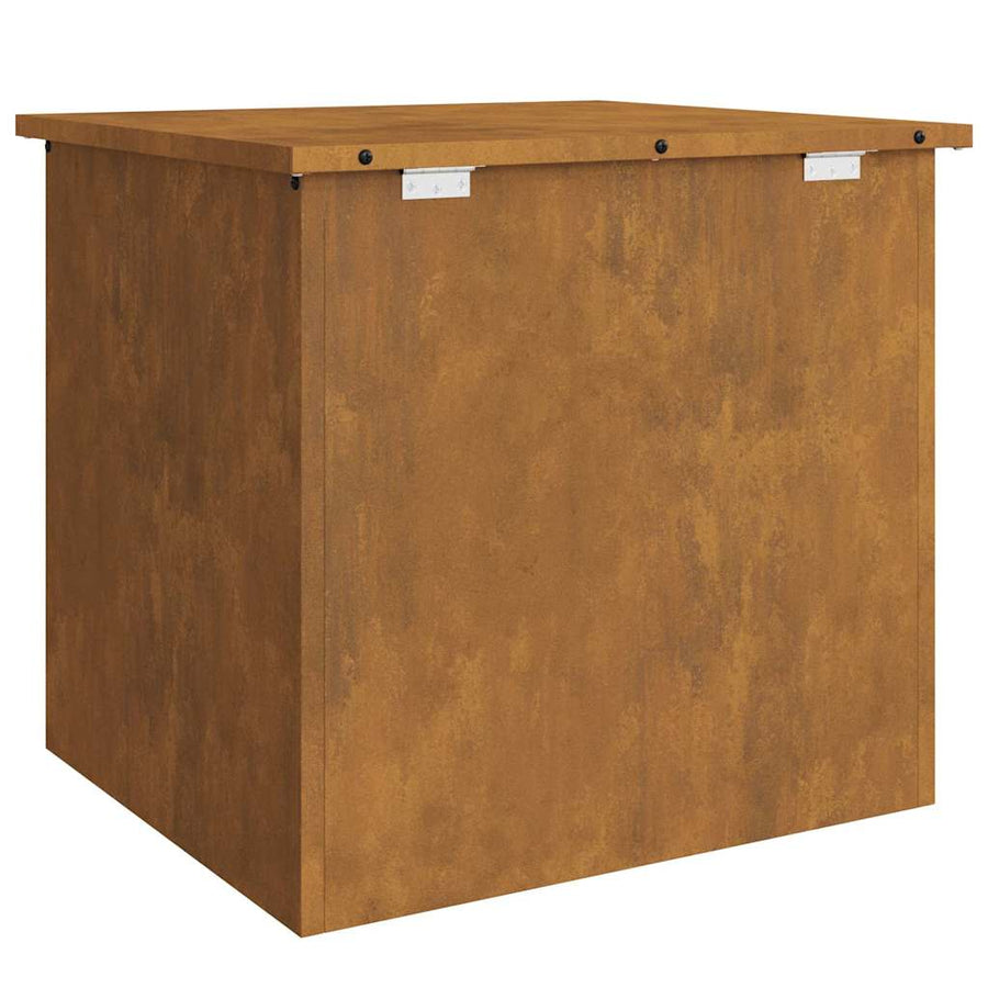 Buitenopslagdoos met opslag Bruin 55 x 50.5 x 50 cm Cortenstaal