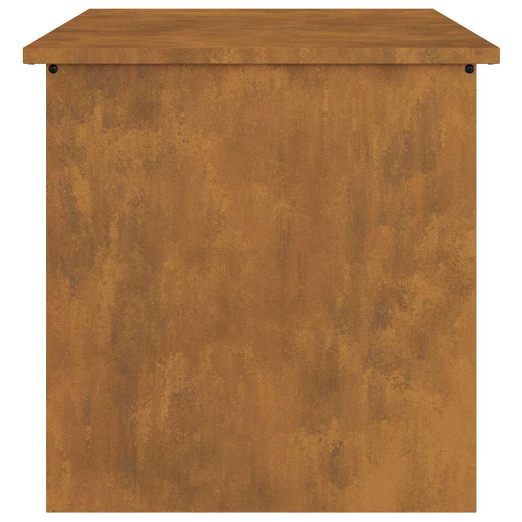 Buitenopslagdoos met opslag Bruin 55 x 50.5 x 50 cm Cortenstaal